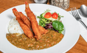 Curry with 3 pcs Fried Prawns